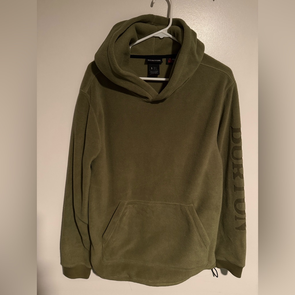 Nwot Burton Olive Polartec Pullover Hoodie Nwot